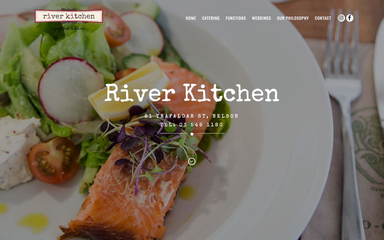 Preview of River Kitchen's website