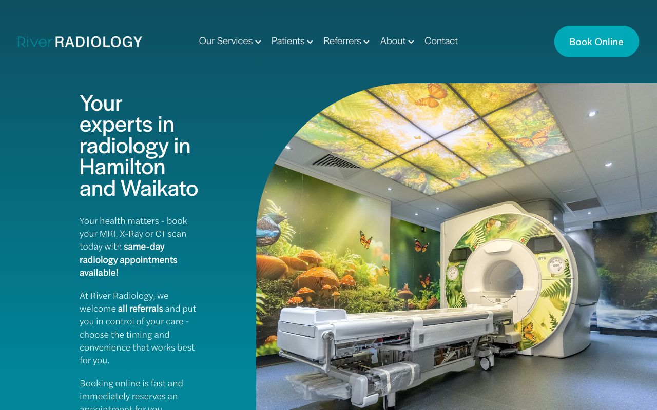 Preview of River Radiology's website