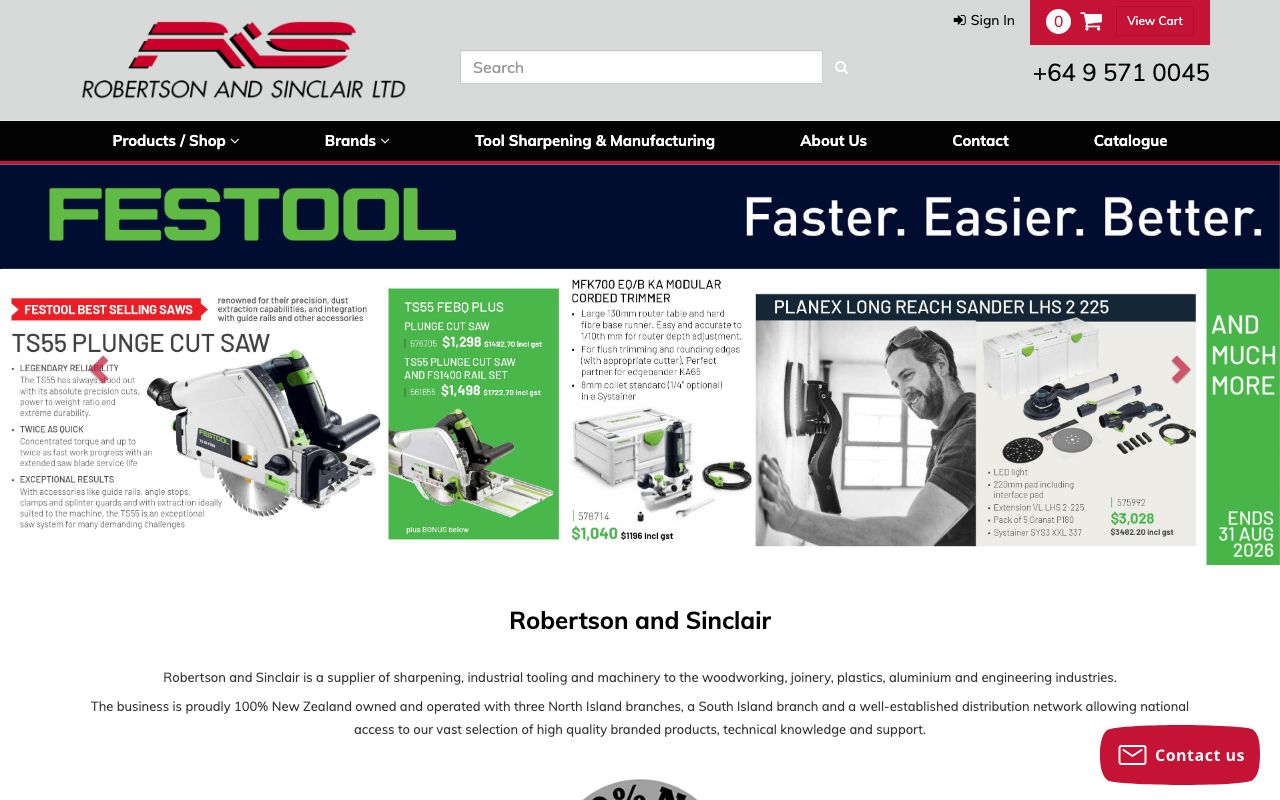 Preview of Robertson & Sinclair Ltd's website