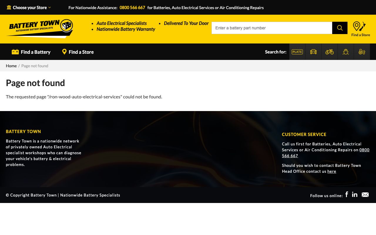 Preview of Ron Wood Auto Electrical Services's website