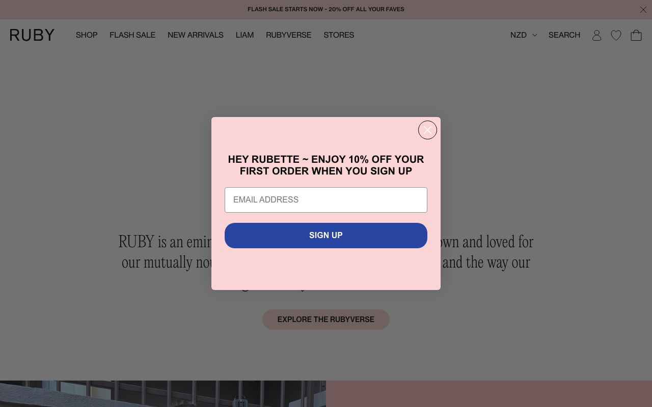 Preview of Ruby's website