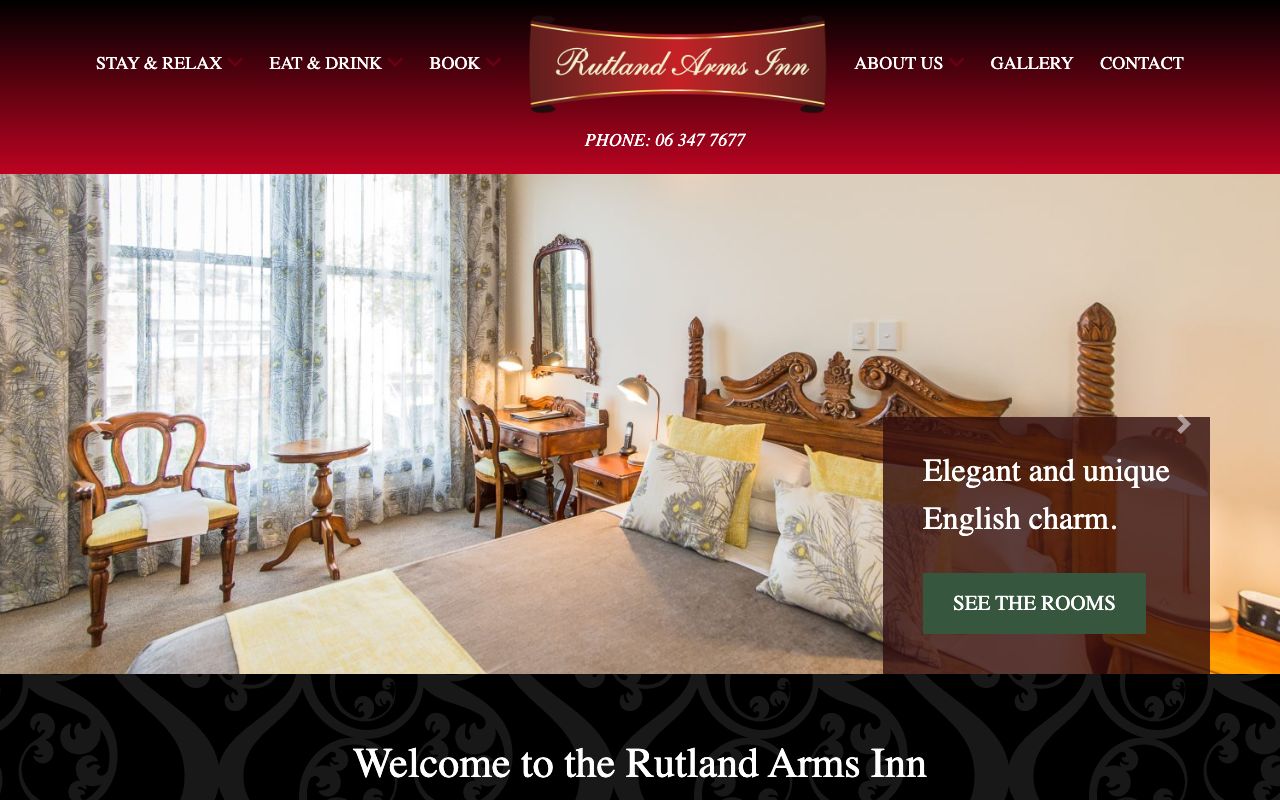 Preview of Rutland Arms Inn's website