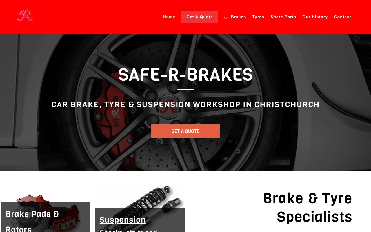 Preview of Safe R Brakes's website