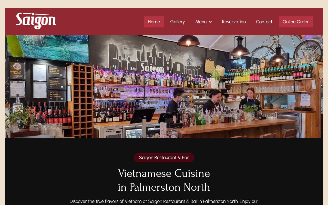 Preview of Saigon Restaurant & Bar's website