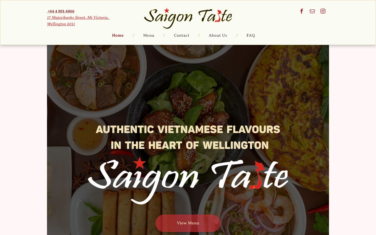 Preview of Saigon Taste's website