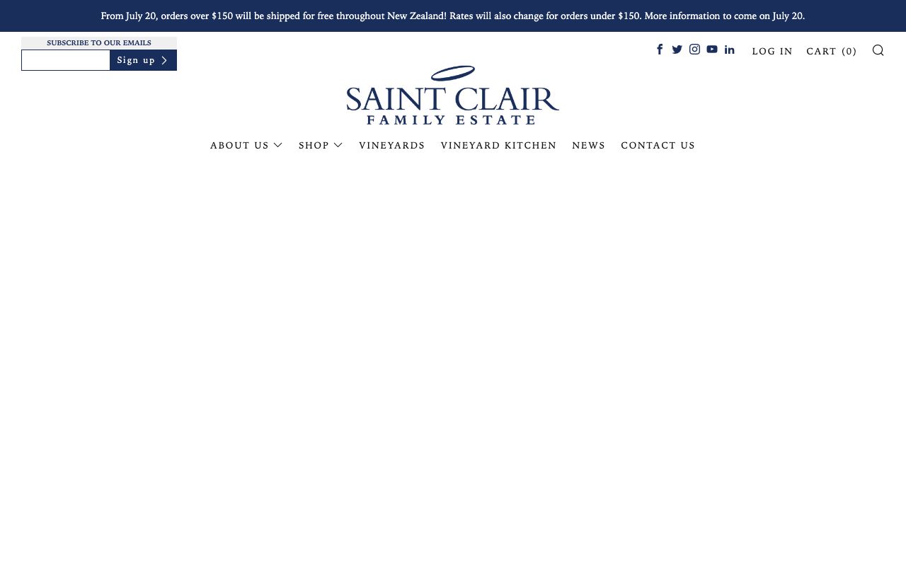 Preview of Saint Claire Family Estate's website