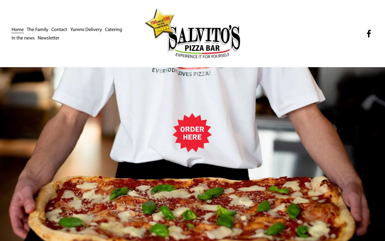 Preview of Salvito's Pizza Bar's website