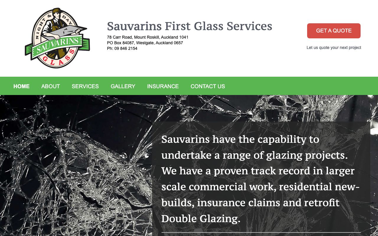 Preview of Sauvarins Glass's website