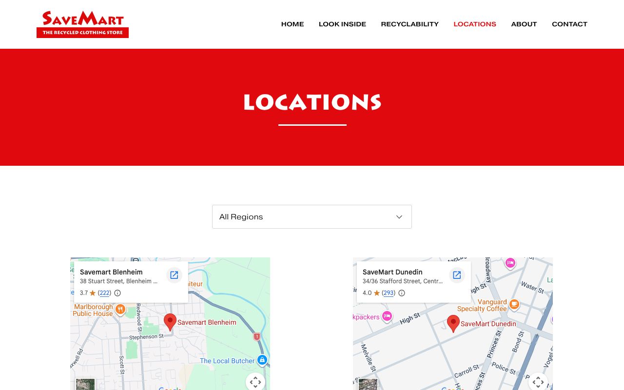 Preview of Save Mart's website