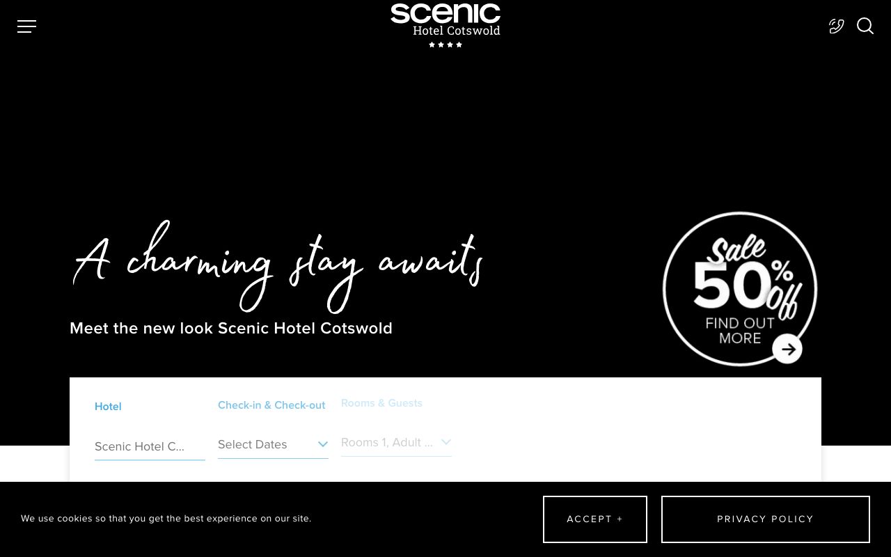 Preview of Scenic Hotel Cotswold's website