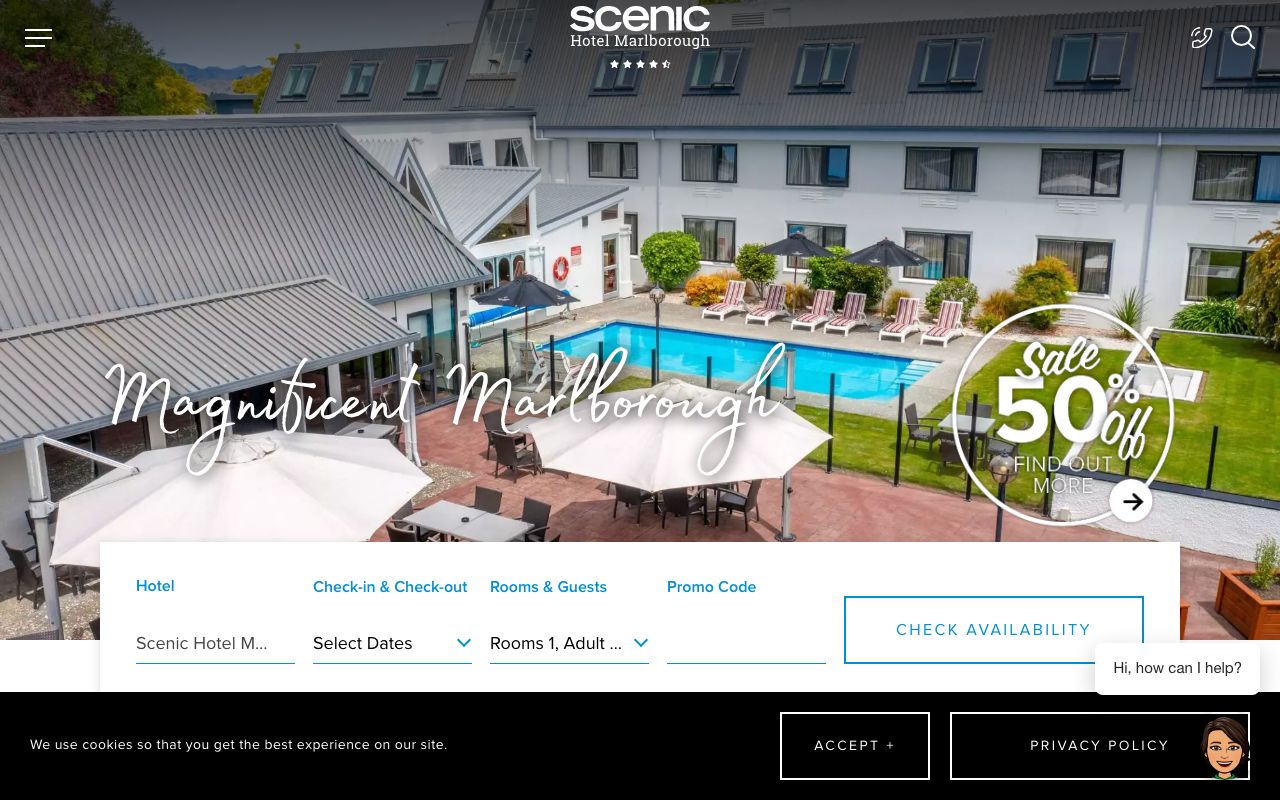 Preview of Scenic Hotel Marlborough's website