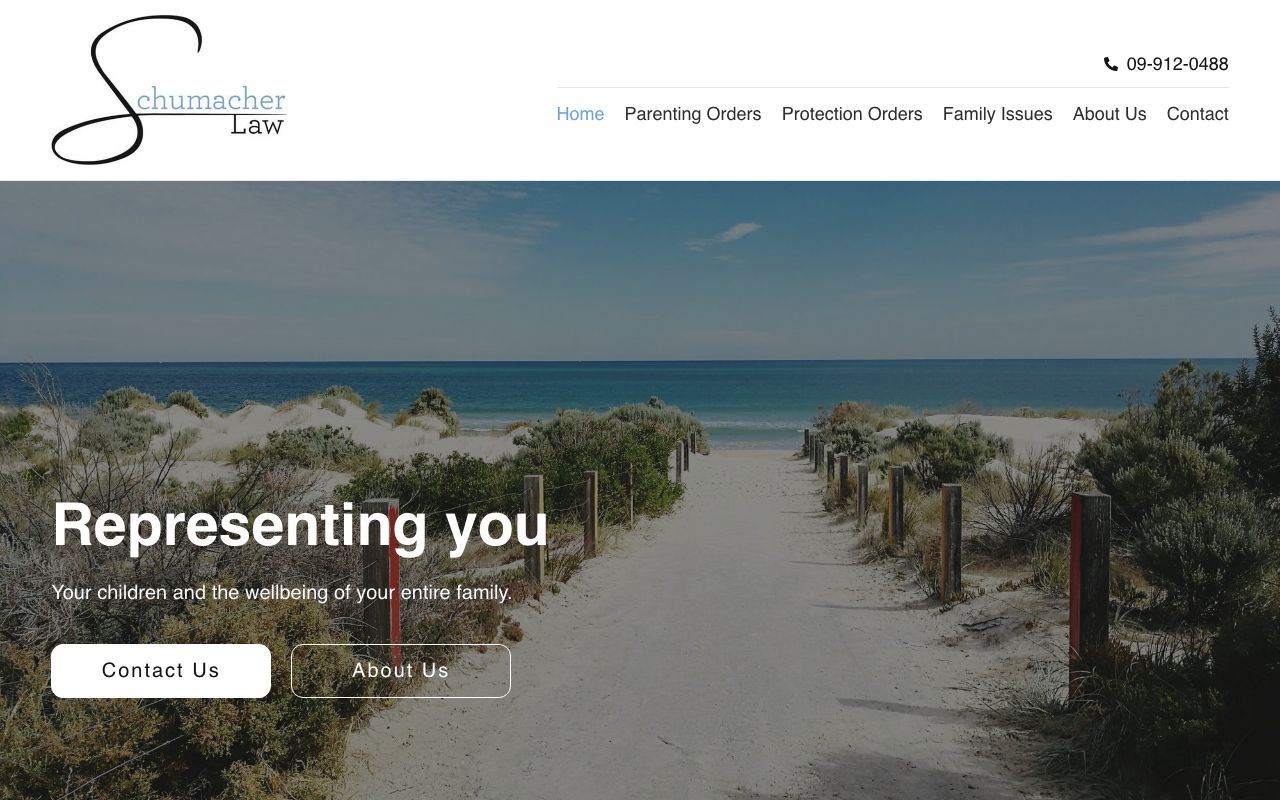Preview of Schumacher Law's website
