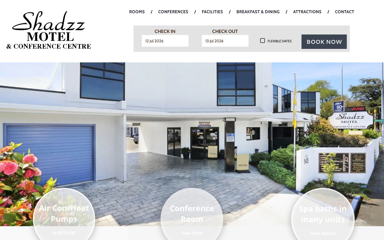 Preview of Shadzz Motel's website