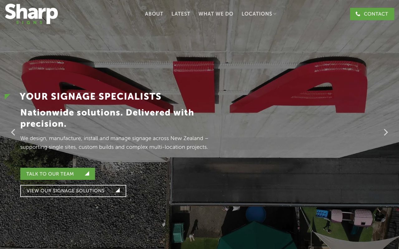 Preview of Sharp Signs's website