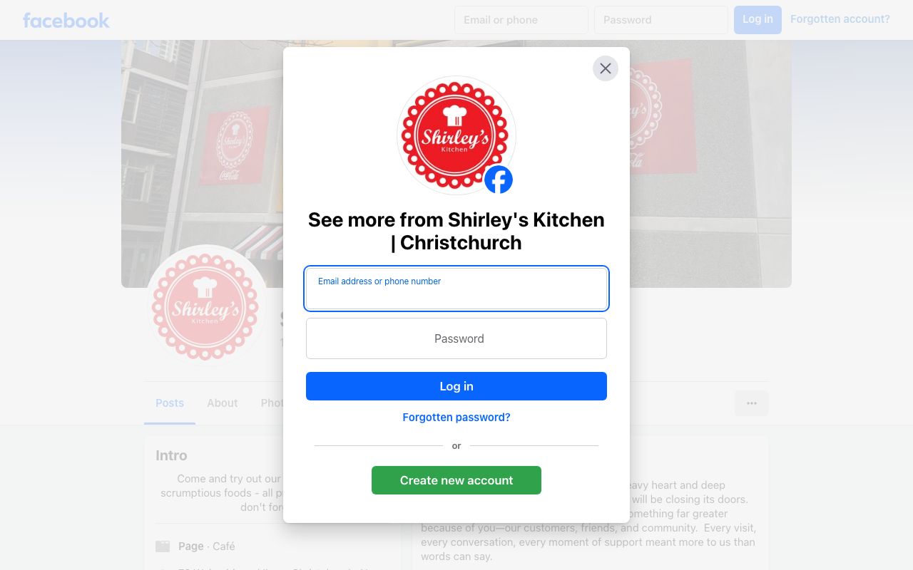Preview of Shirleys Kitchen's website