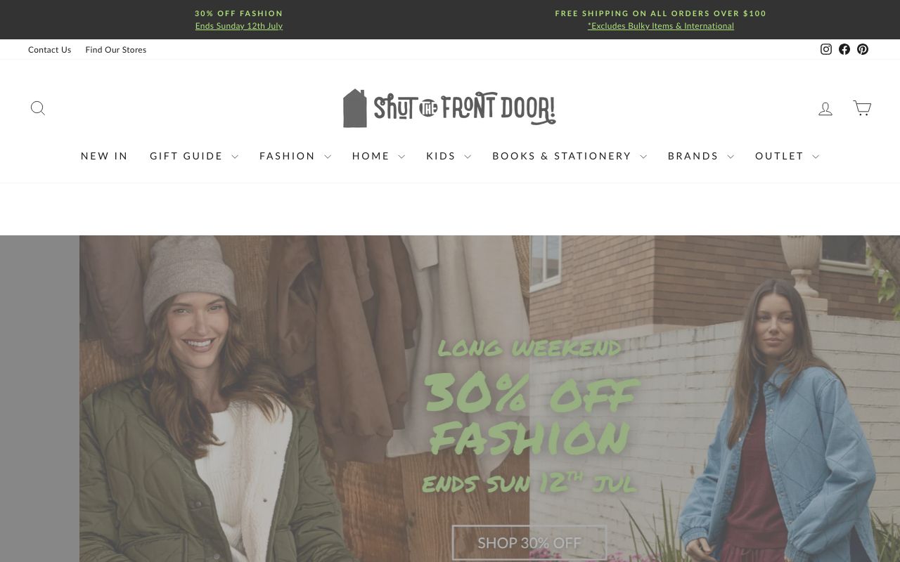 Preview of Shut The Front Door's website