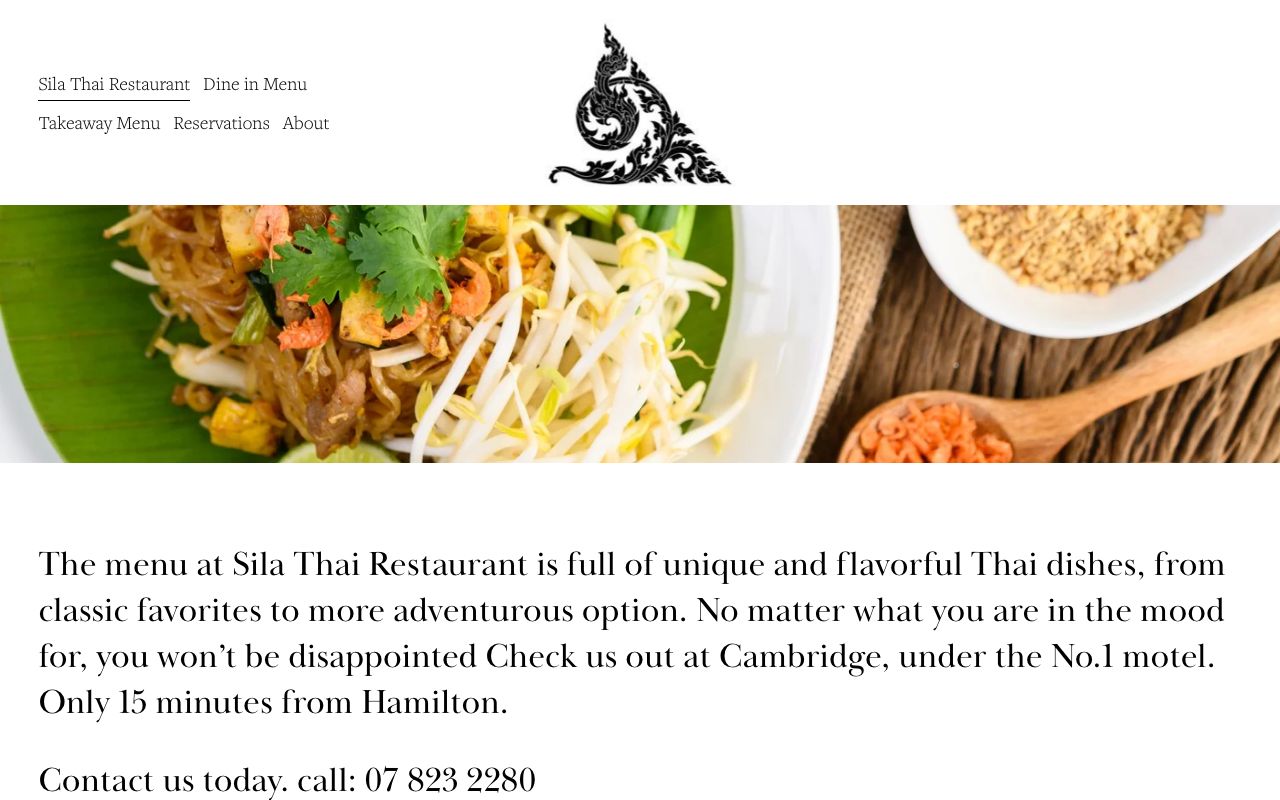 Preview of Sila Thai Restaurant's website