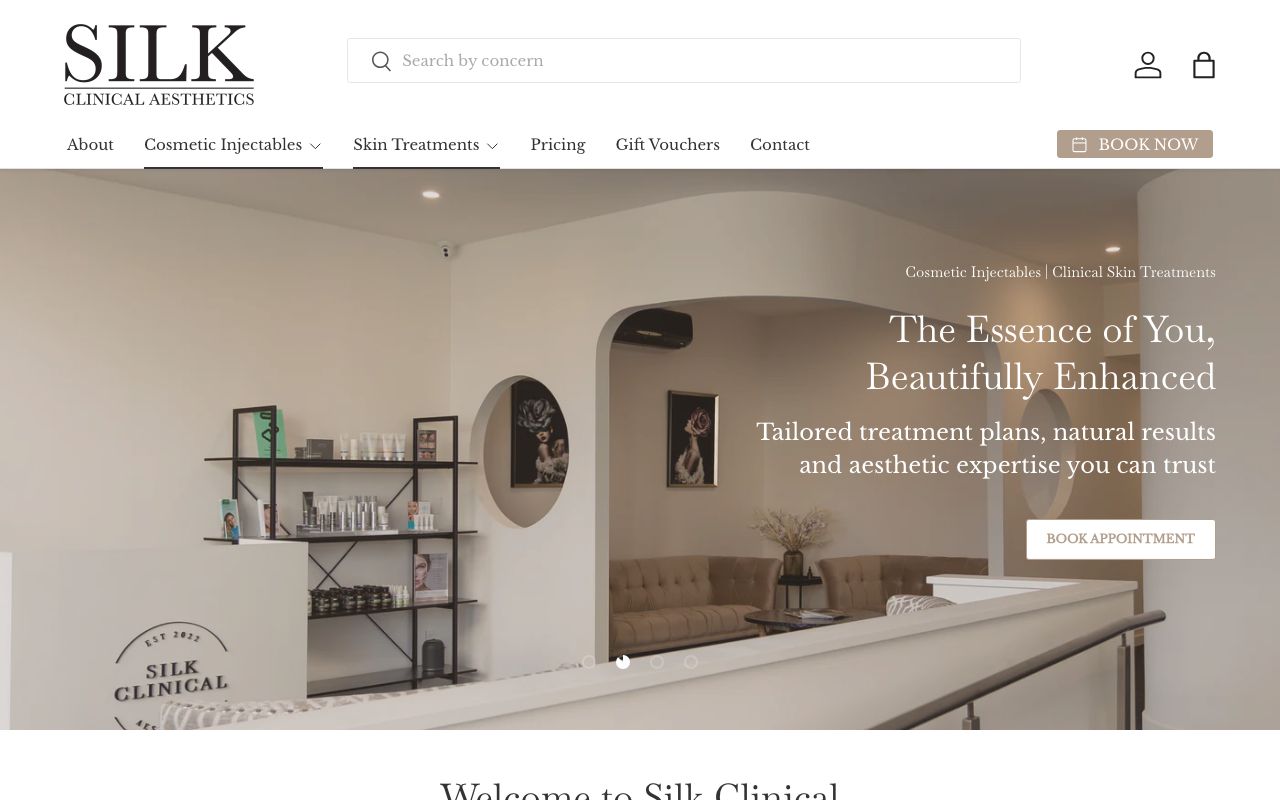 Preview of Silk Clinical Aesthetics's website