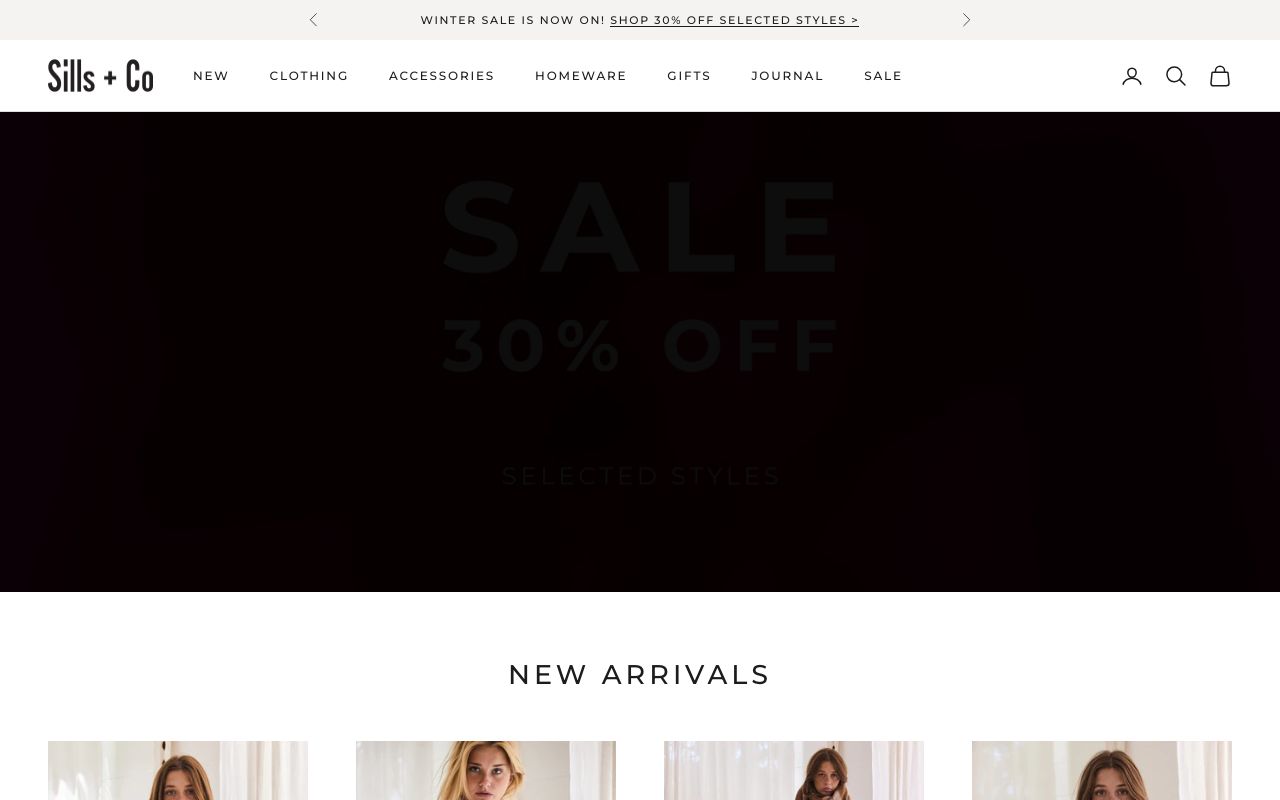 Preview of Sills + Co's website