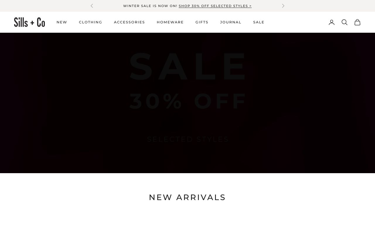 Preview of Sills + Co's website