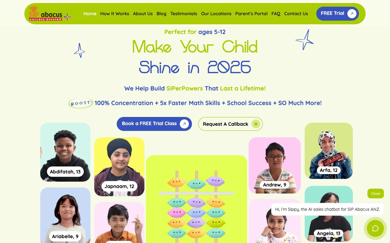 Preview of SIP Abacus's website