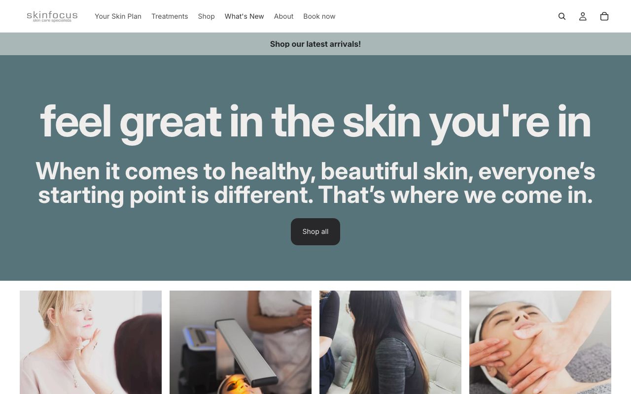 Preview of Skin Focus's website
