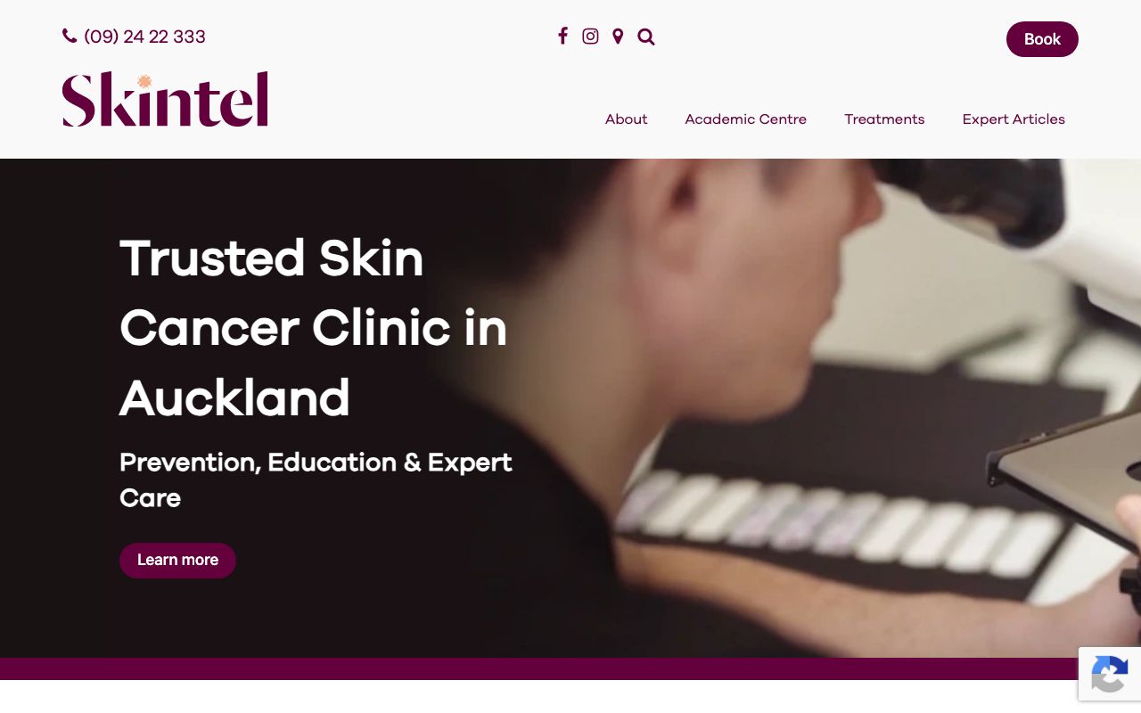Preview of Skintel's website