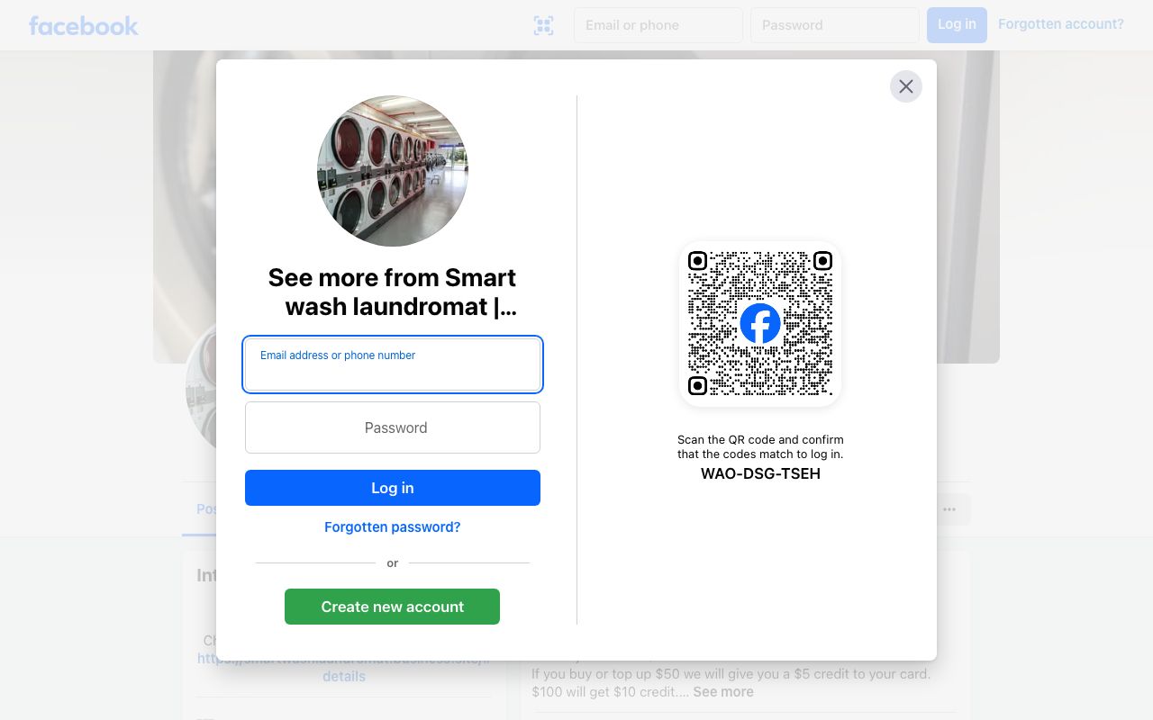 Preview of Smart Wash Laundromat's website
