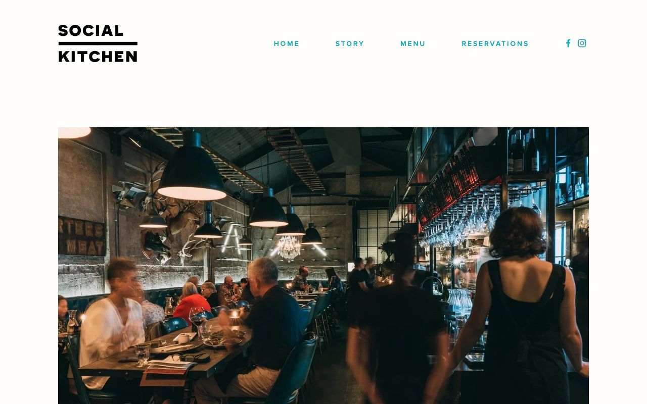 Preview of Social Kitchen's website