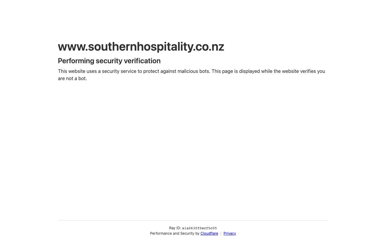Preview of Southern Hospitality LTD's website