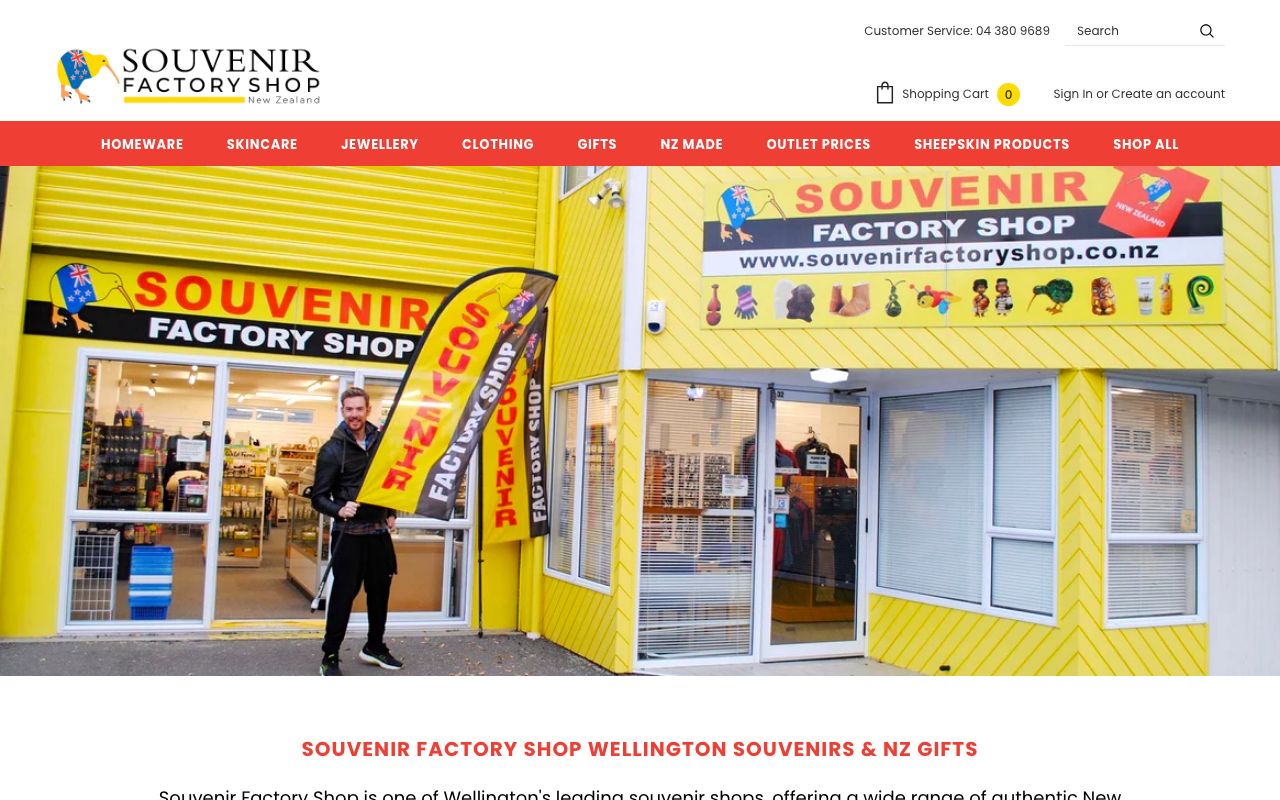 Preview of Souvenir Factory Shop's website