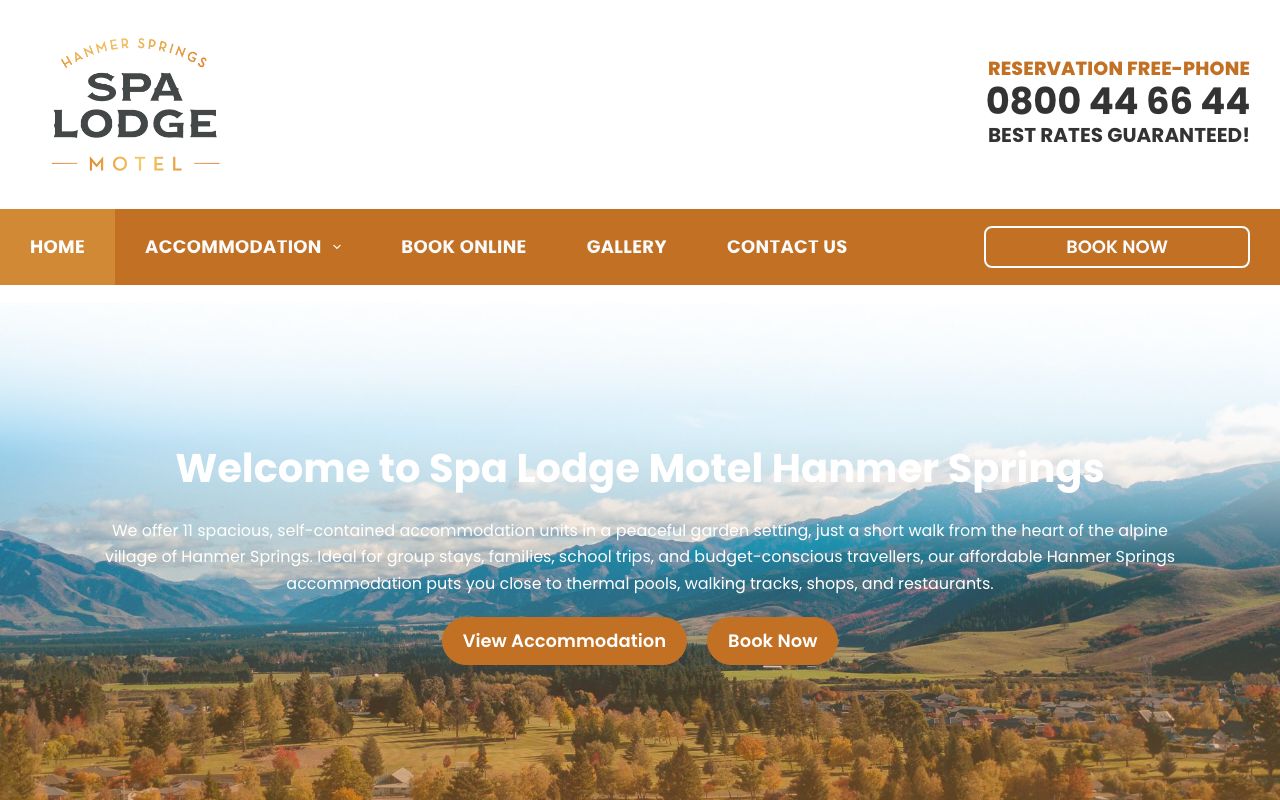 Preview of Spa Lodge Motel's website