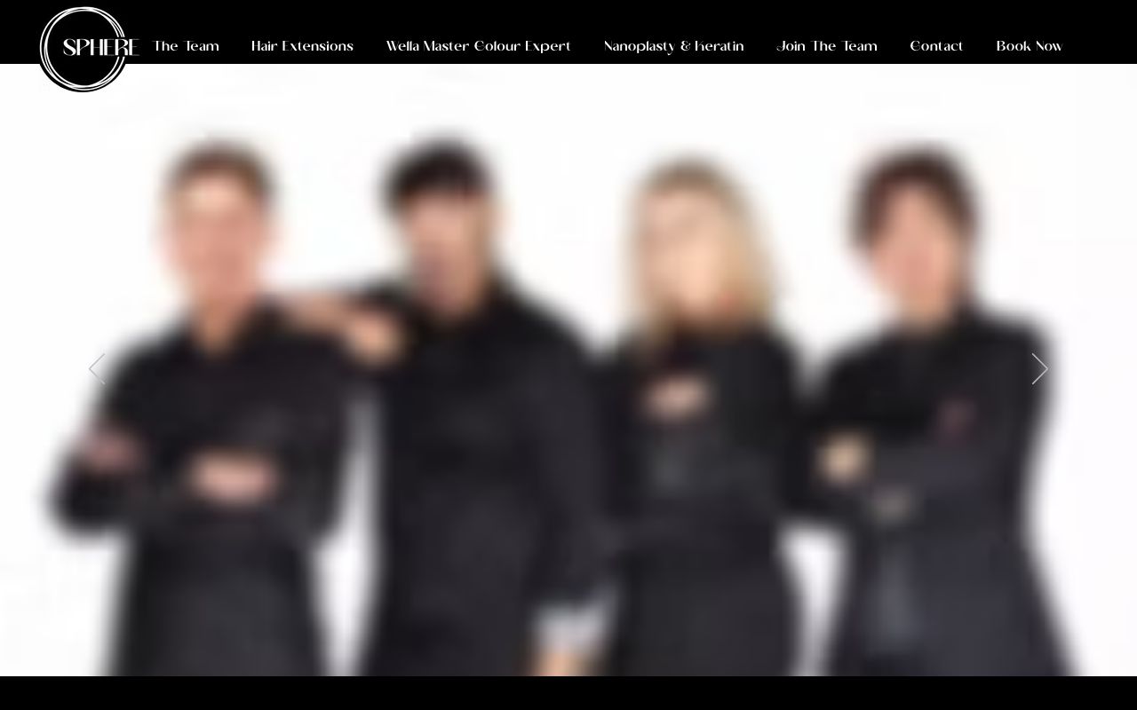 Preview of Sphere Hair's website