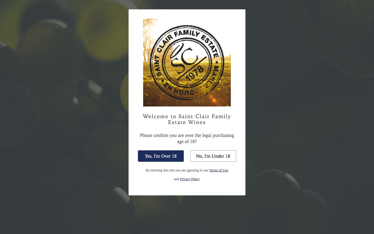 Preview of St Clair Family Estate's website