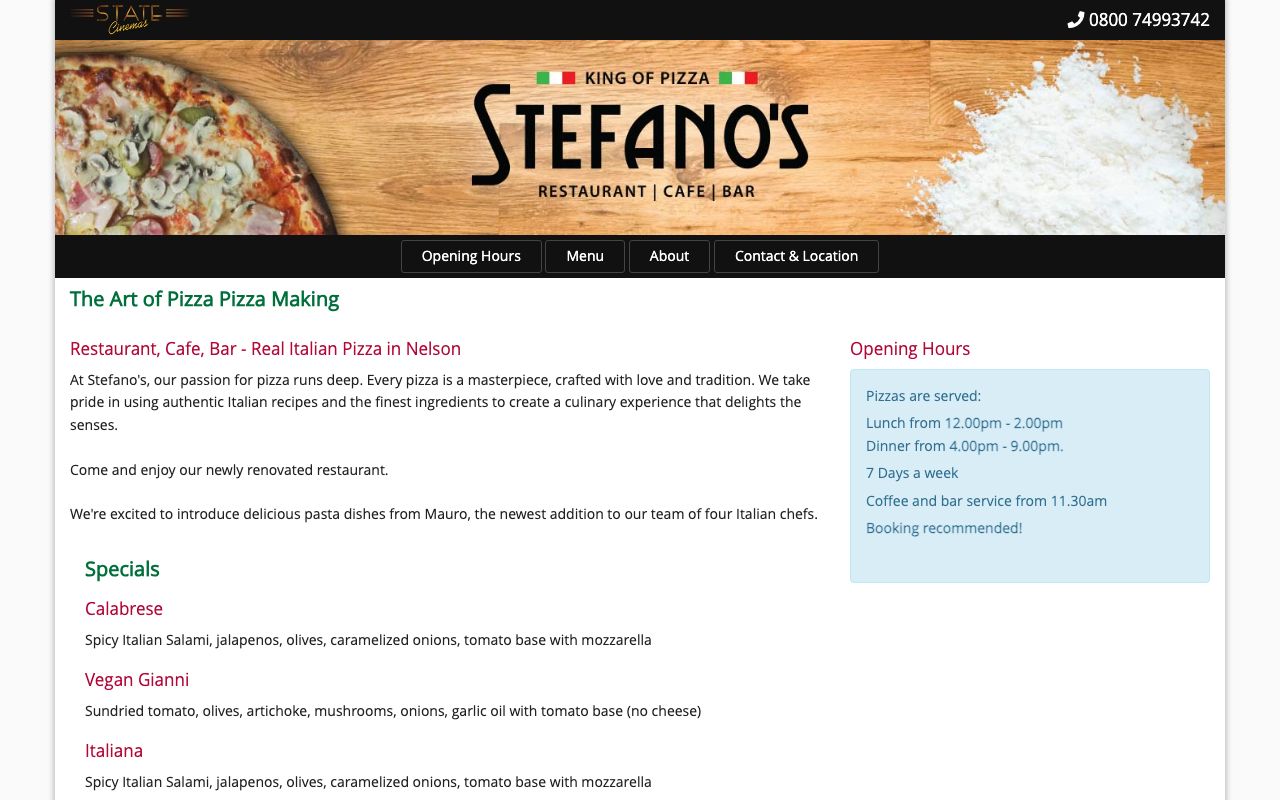 Preview of Stefanos's website