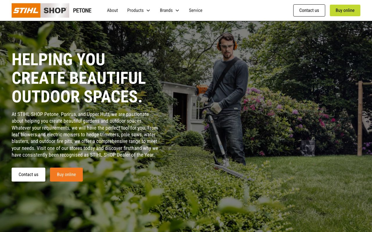 Preview of Stihl's website