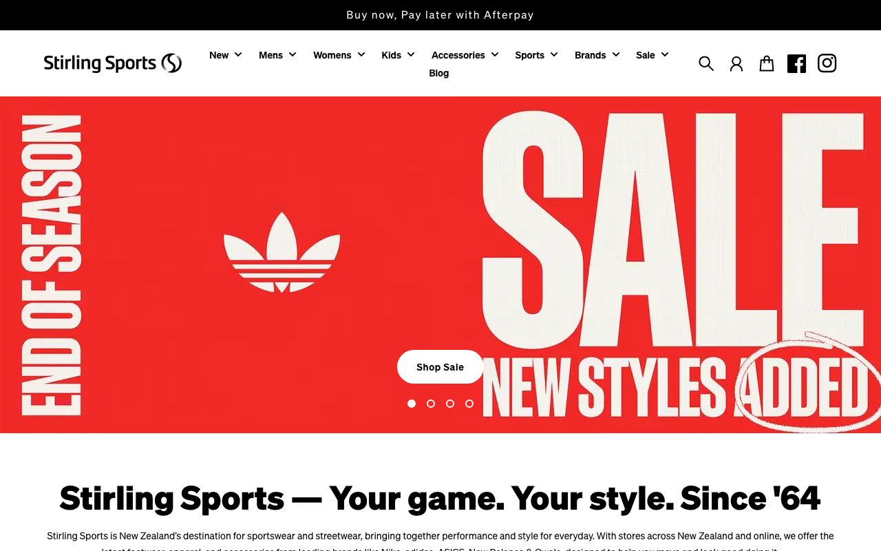 Preview of Stirling Sports's website
