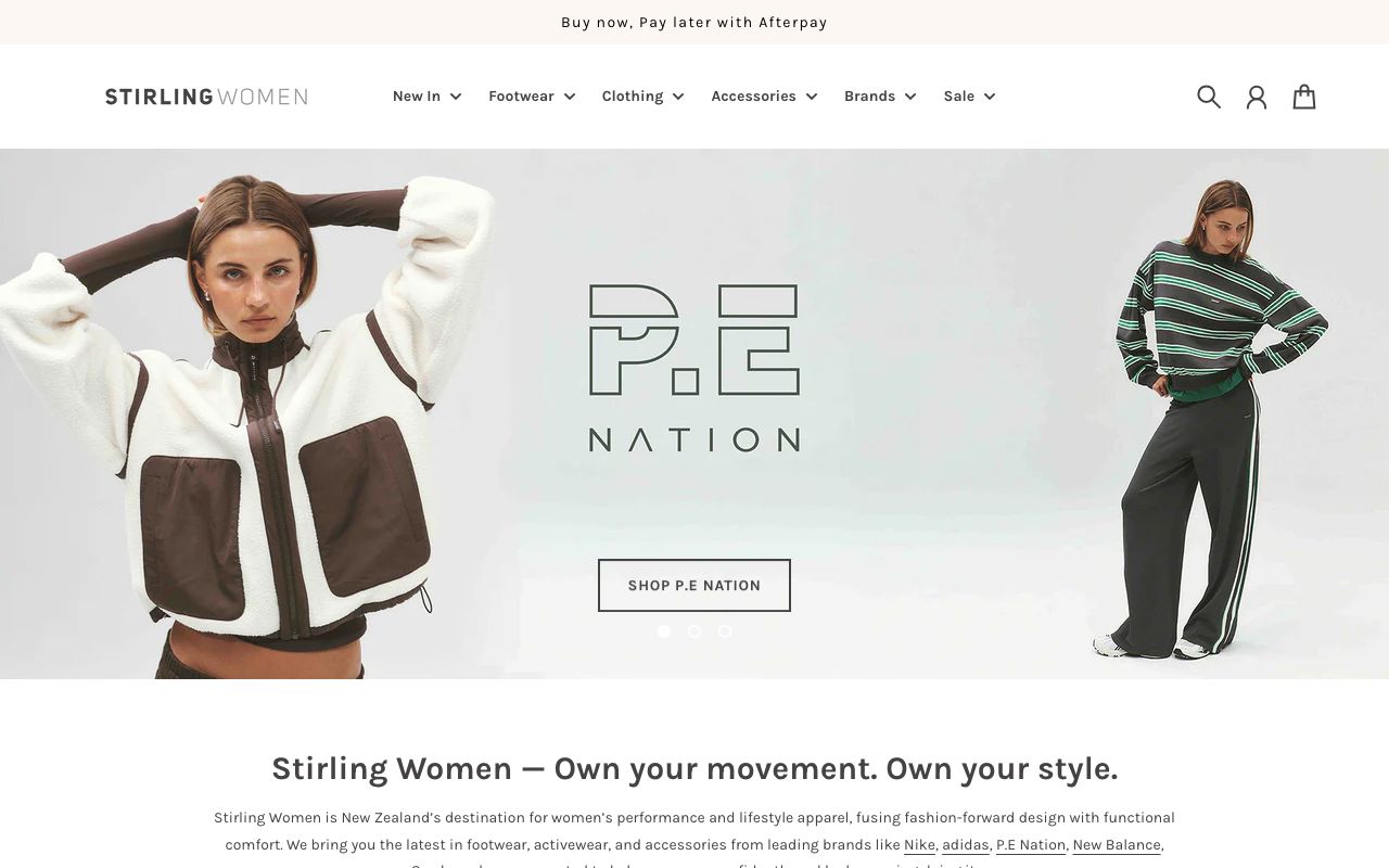 Preview of Stirling Women's website