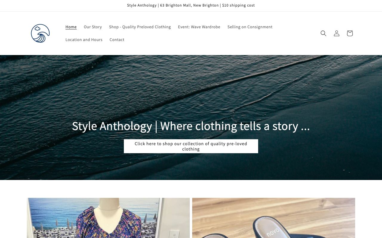Preview of Style Anthology's website