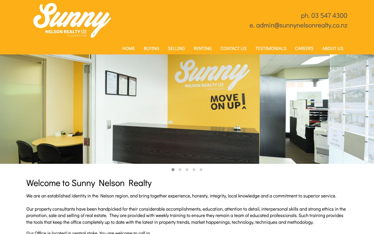 Preview of Sunny Nelson Realty Limited's website