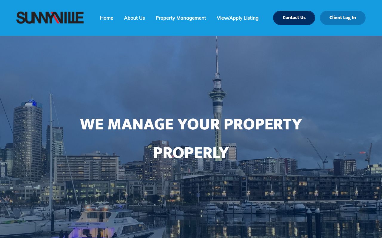 Preview of Sunnyville's website