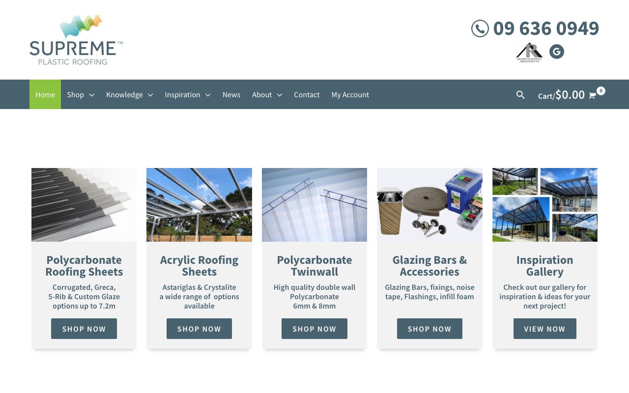 Preview of Supreme Plastic Roofing Ltd's website