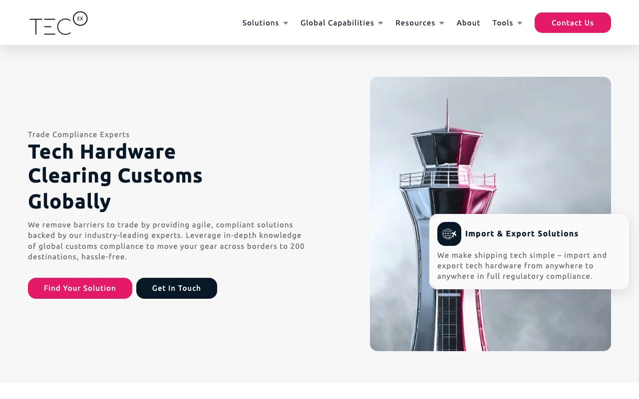 Preview of TecEx New Zealand Limited's website