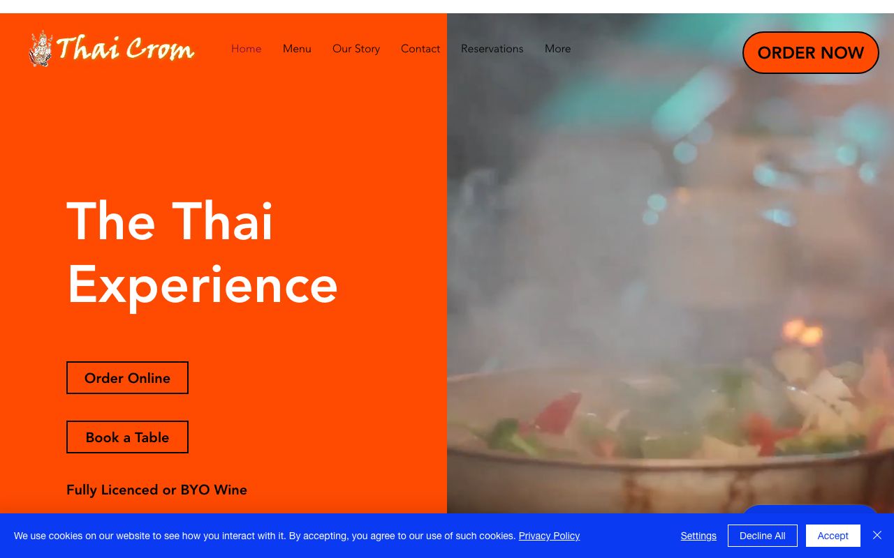 Preview of Thai Crom's website