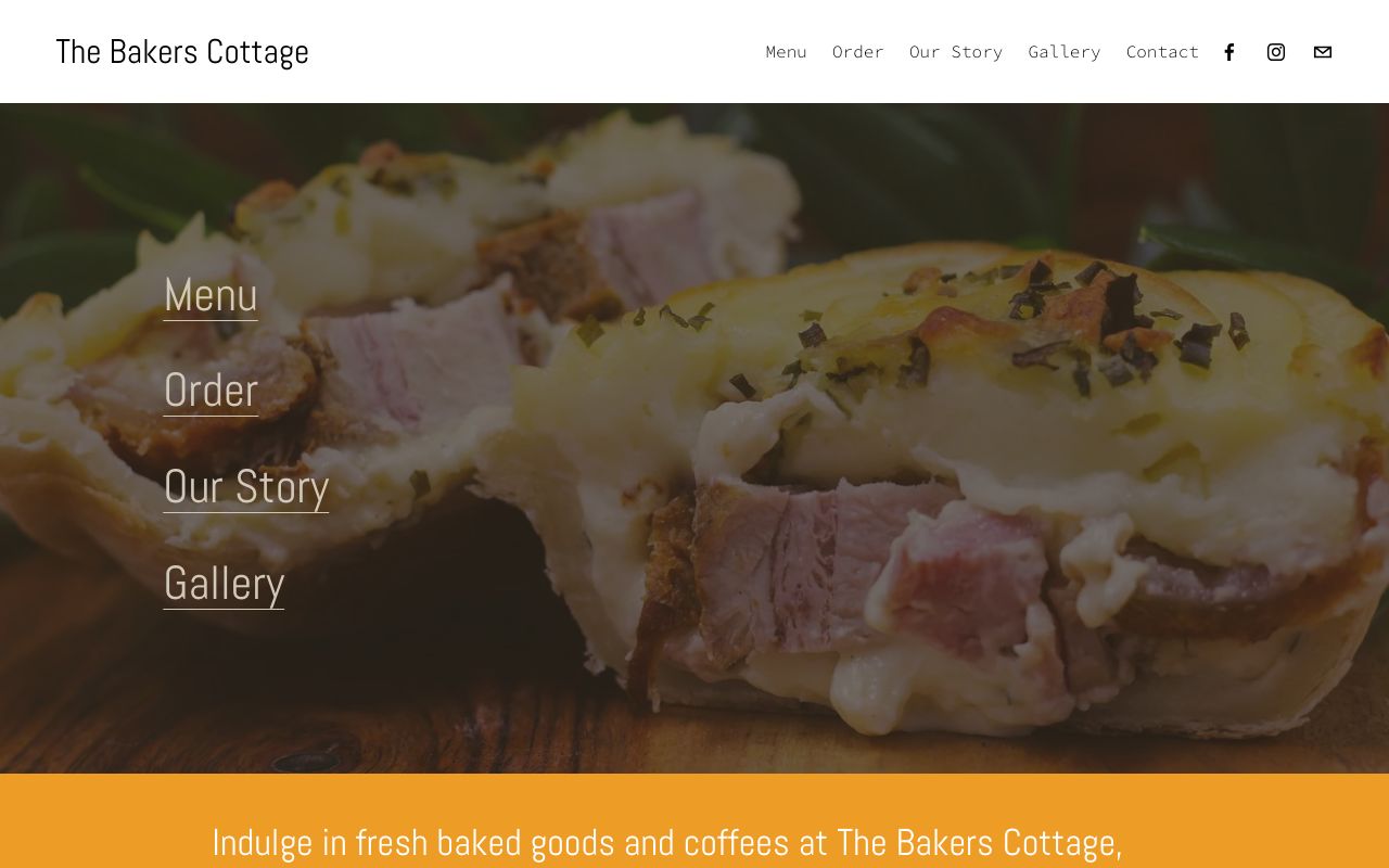 Preview of The Baker's Cottage's website