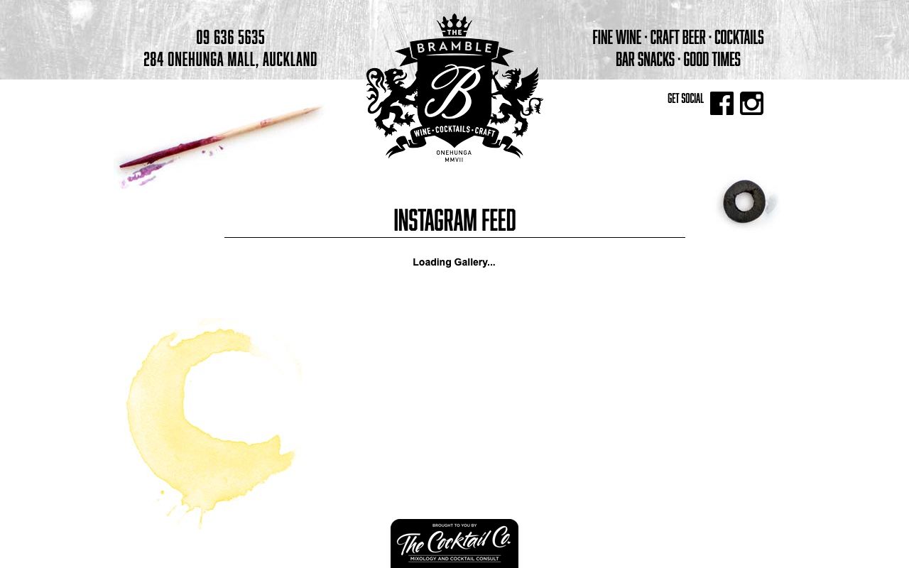 Preview of The Bramble's website