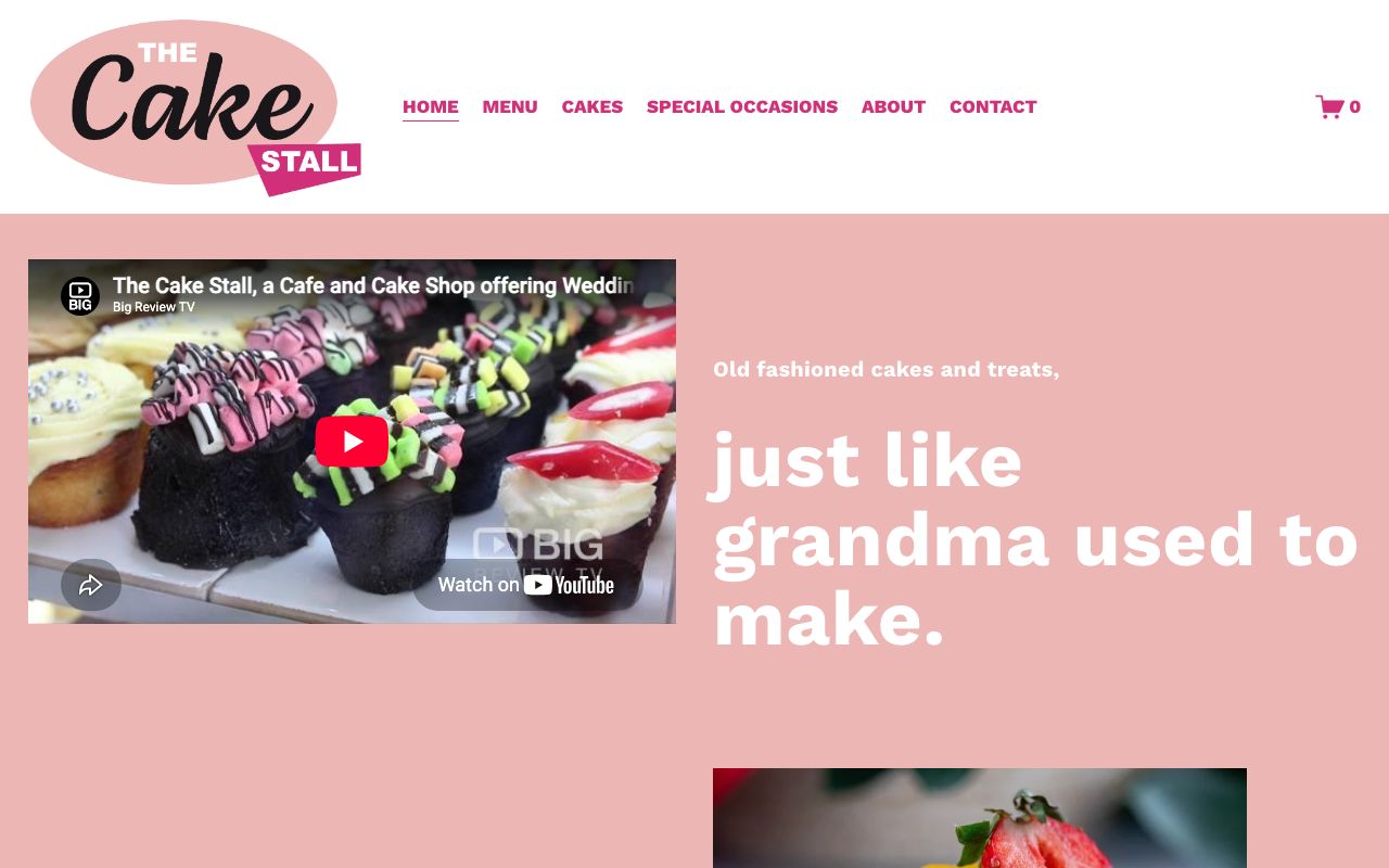 Preview of The Cake Stall's website