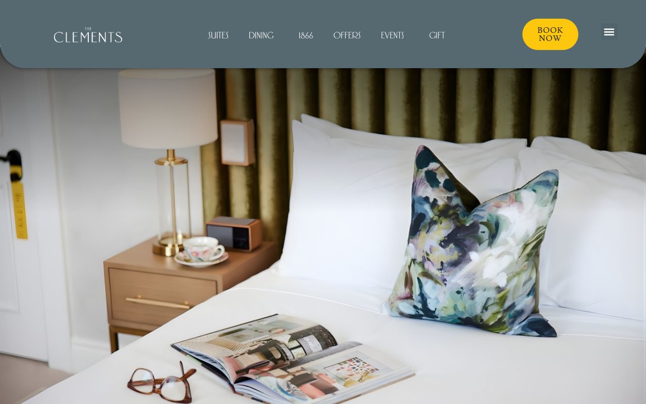 Preview of The Clements Hotel's website