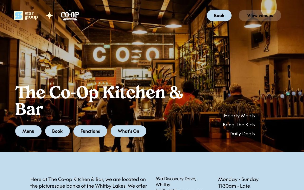 Preview of The Co-Op's website