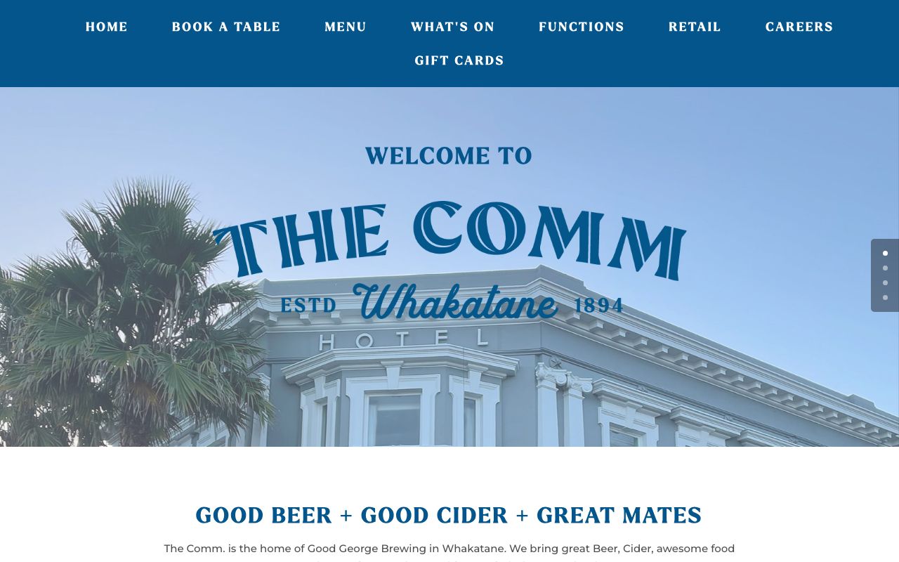Preview of The Comm Whakatane's website